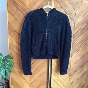 Aritzia Black Fuzzy Cardigan